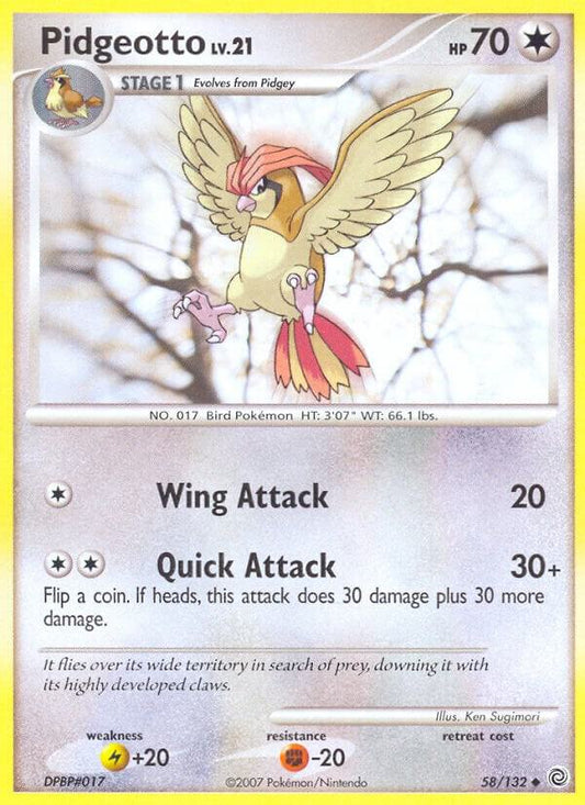 Pokemon Pidgeotto 58/132 Secret Wonders