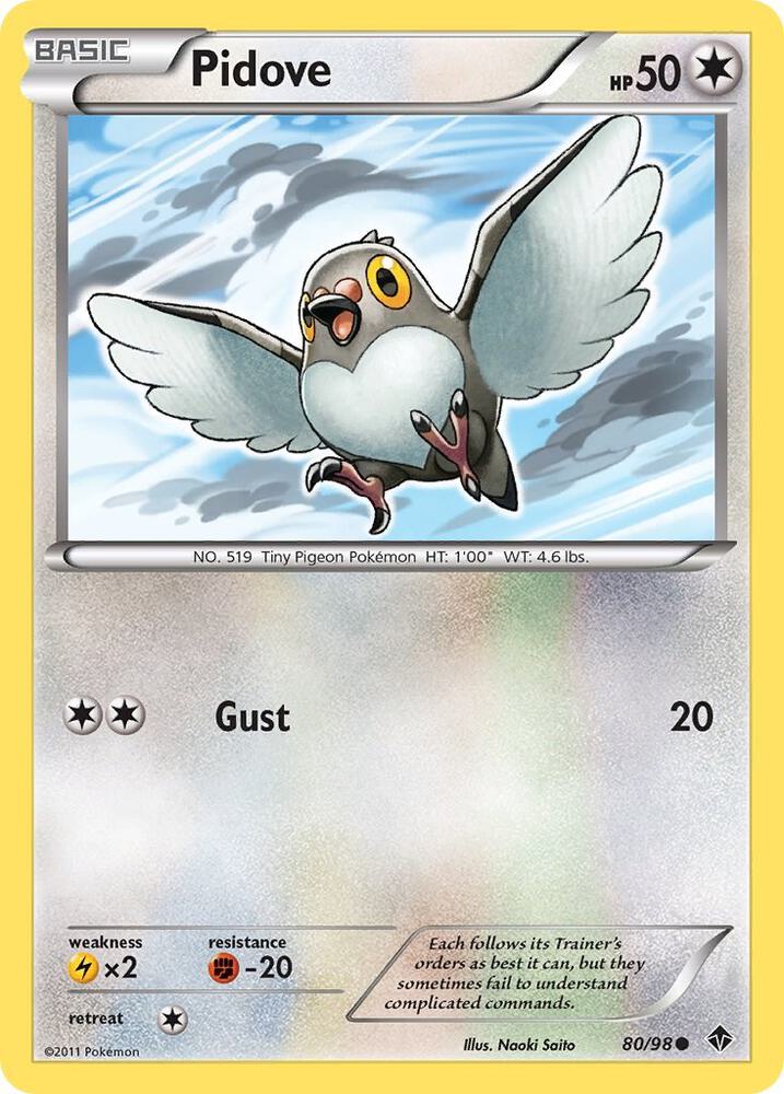 Pokemon Pidove 80/98 Emerging Powers