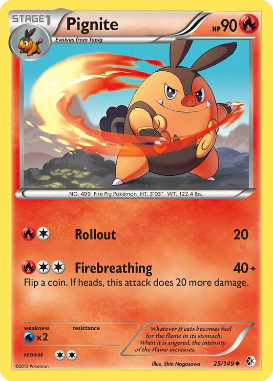 Pokemon Pignite 25/149 Boundaries Crossed