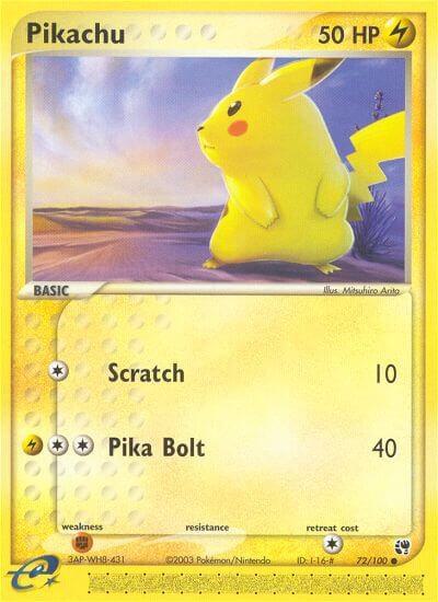 Pokemon Pikachu 72/100 Sandstorm