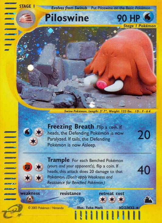 Pokemon Piloswine H22/144 Skyridge