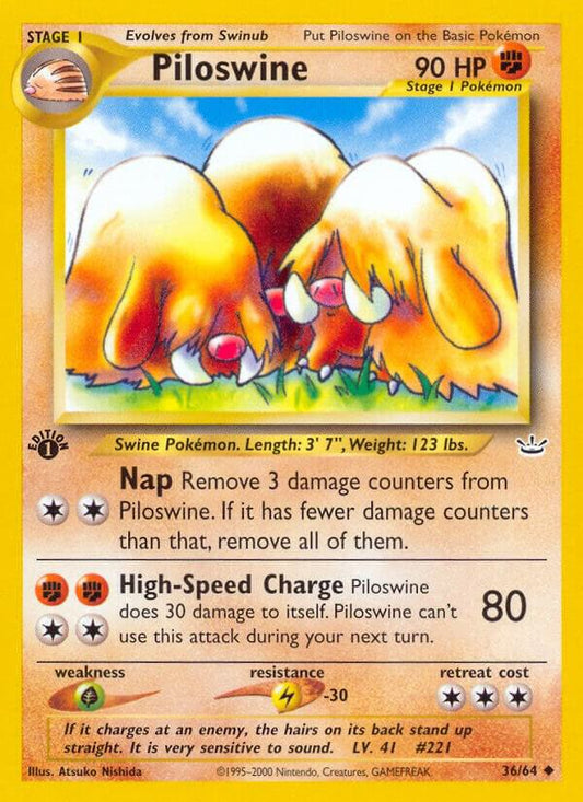 Pokemon Piloswine 36/64 Neo Revelation