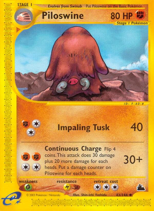 Pokemon Piloswine 43/144 Skyridge