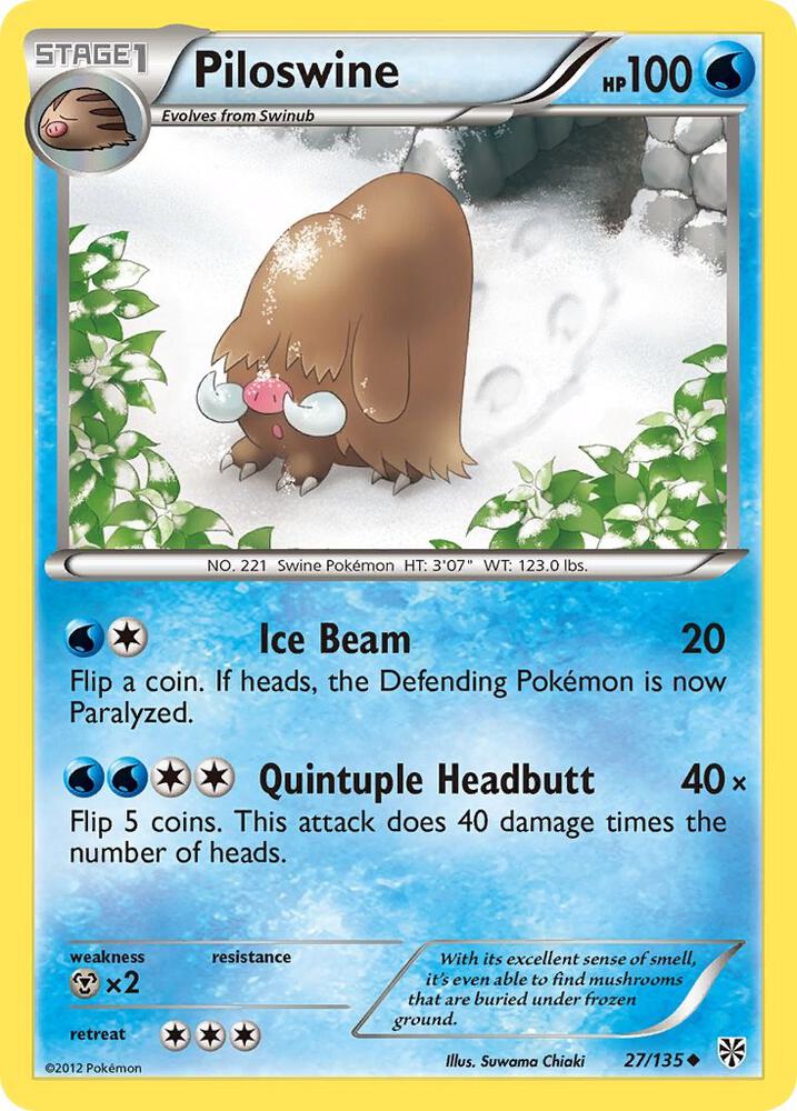 Pokemon Piloswine 27/135 Plasma Storm