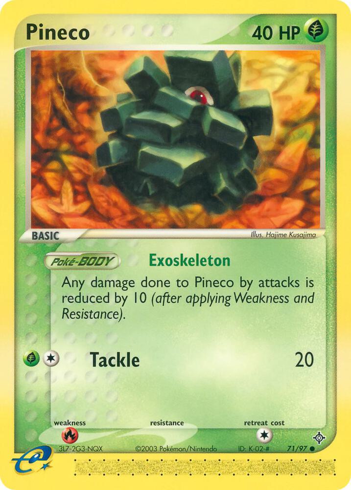 Pokemon Pineco 71/100 Dragon