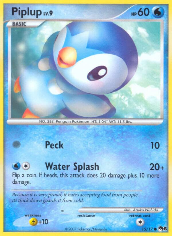Pokemon Piplup 15/17 POP Series 6