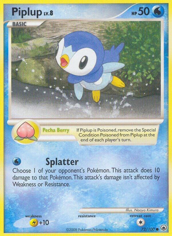 Pokemon Piplup 72/100 Majestic Dawn