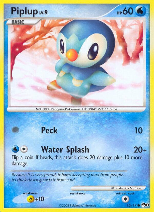 Pokemon Piplup 15/17 POP Series 8