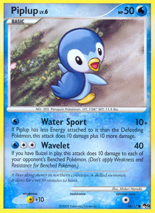 Pokemon Piplup 16/17 POP Series 9