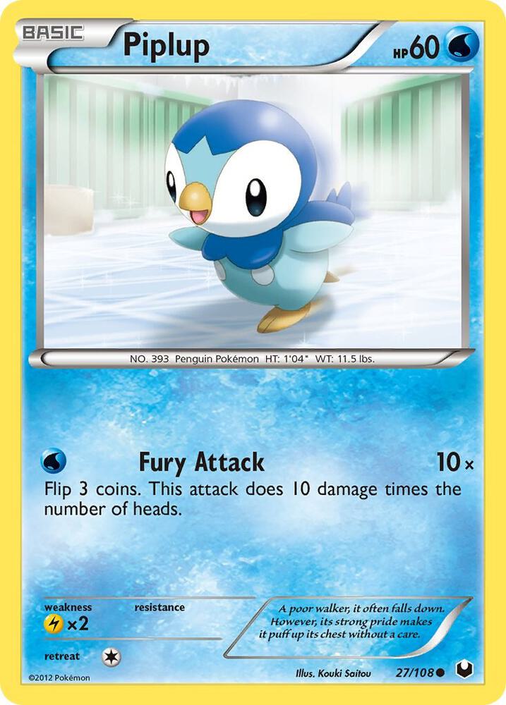 Pokemon Piplup 27/108 Dark Explorers