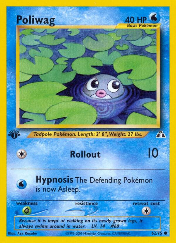 Pokemon Poliwag 62/75 Neo Discovery