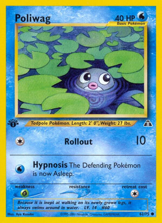 Pokemon Poliwag 62/75 Neo Discovery