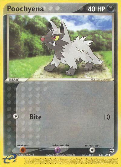 Pokemon Poochyena 63/109 EX Ruby & Sapphire