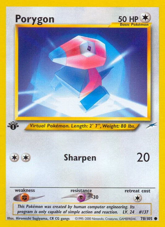 Pokemon Porygon 78/105 Neo Destiny