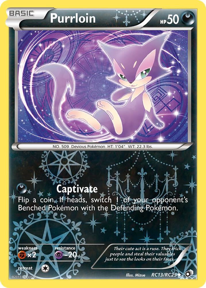 Pokemon Purrloin RC13/RC25 Legendary Treasures