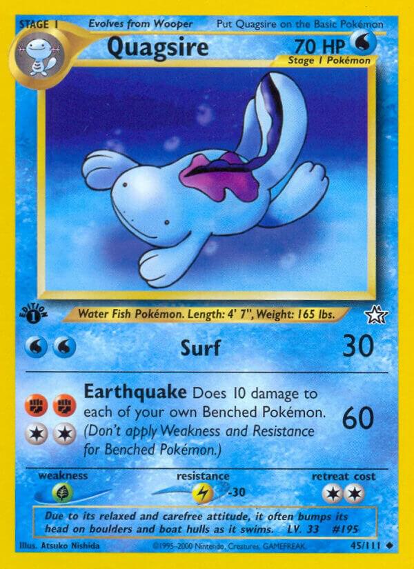 Pokemon Quagsire # 45 Neo Genesis