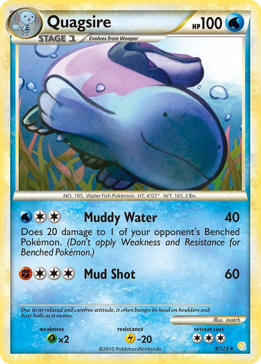 Pokemon Quagsire 9/123 HeartGold & SoulSilver