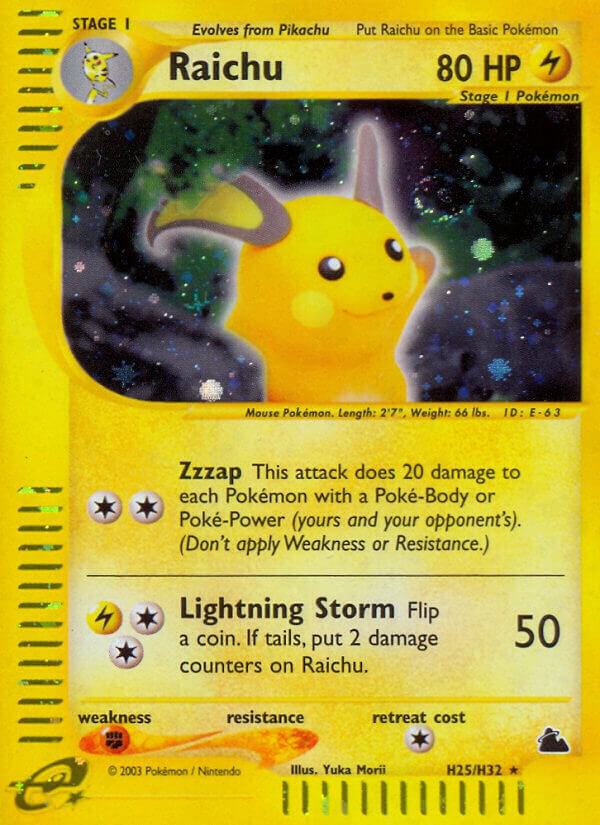 Pokemon Raichu H25/144 Skyridge