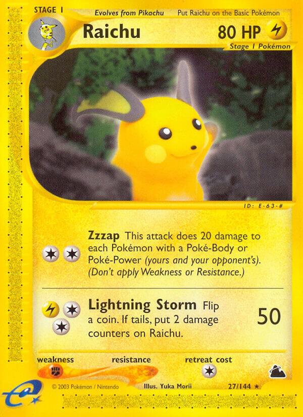 Pokemon Raichu 27/144 Skyridge