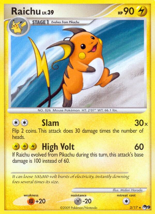 Pokemon Raichu 3/17 POP Series 9