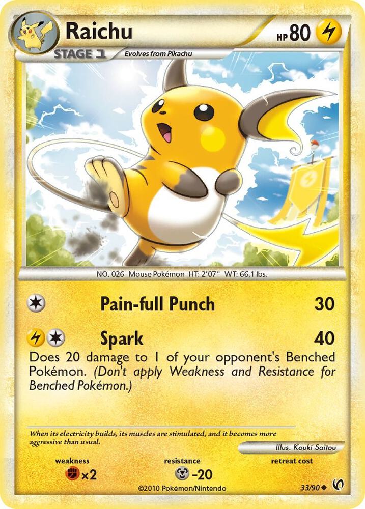 Pokemon Raichu 33/90 Undaunted