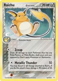 Pokemon Raichu δ 15/110 Holon Phantoms