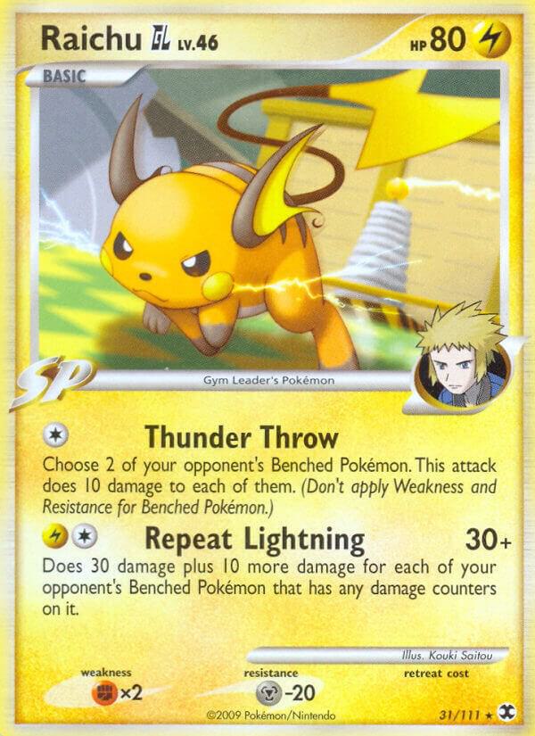 Pokemon Raichu GL 31/111 Rising Rivals