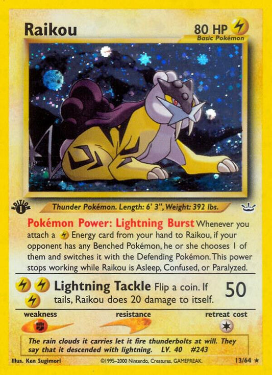 Pokemon Raikou 13/64 Neo Revelation