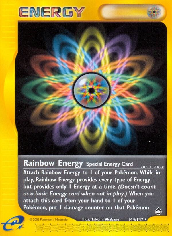 Pokemon Rainbow Energy 144/147 Aquapolis