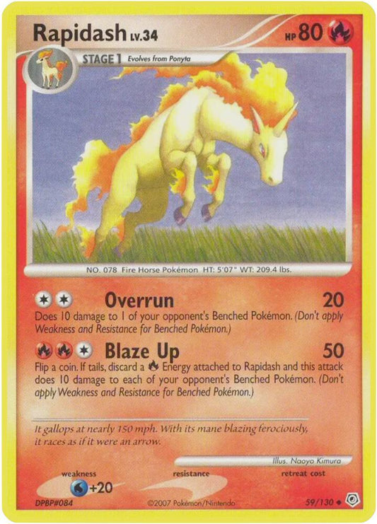 Pokemon Rapidash 59/130 Diamond & Pearl