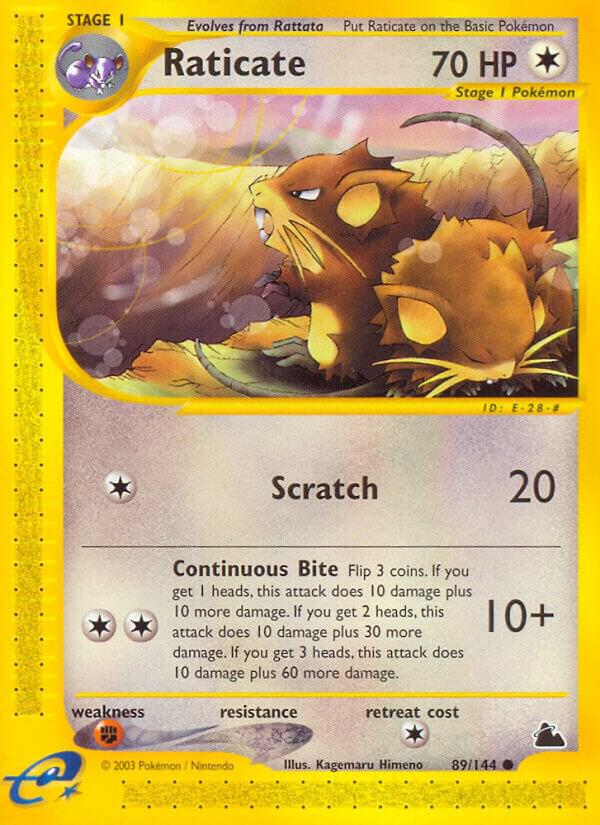 Pokemon Raticate 89/144 Skyridge