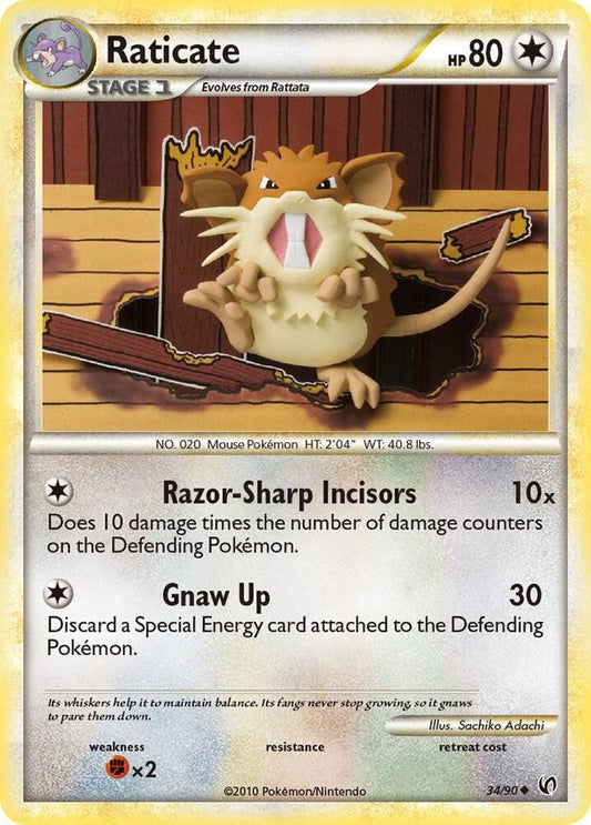 Pokemon Raticate 34/90 Undaunted
