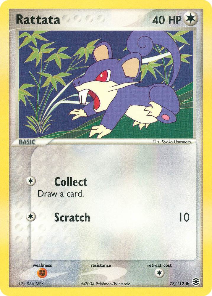 Pokemon Rattata 77/112 FireRed & LeafGreen