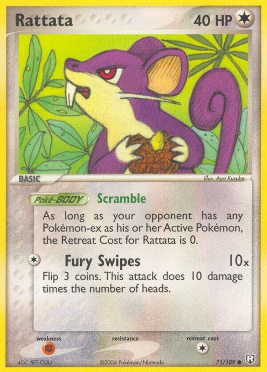 Pokemon Rattata 71/109 Team Rocket Returns