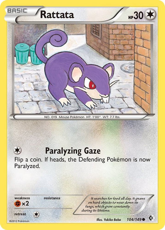 Pokemon Rattata 104/149 Boundaries Crossed