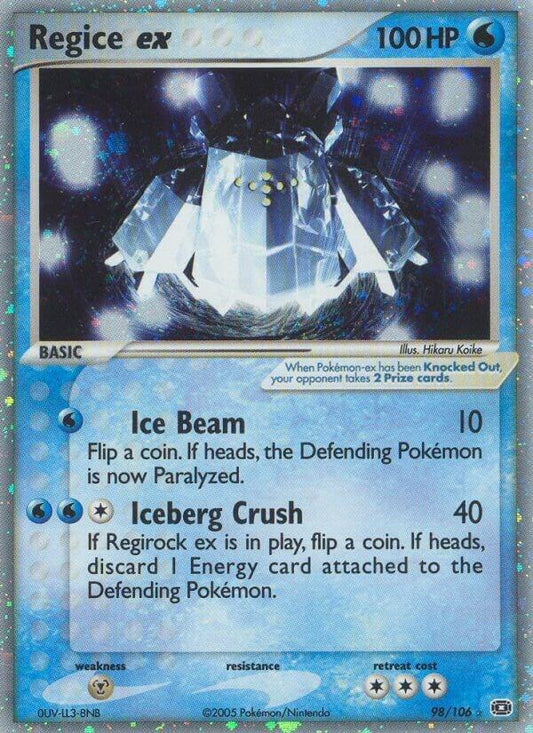 Pokemon Regice ex 98/106 Emerald