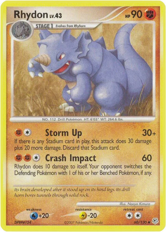 Pokemon Rhydon 60/130 Diamond & Pearl