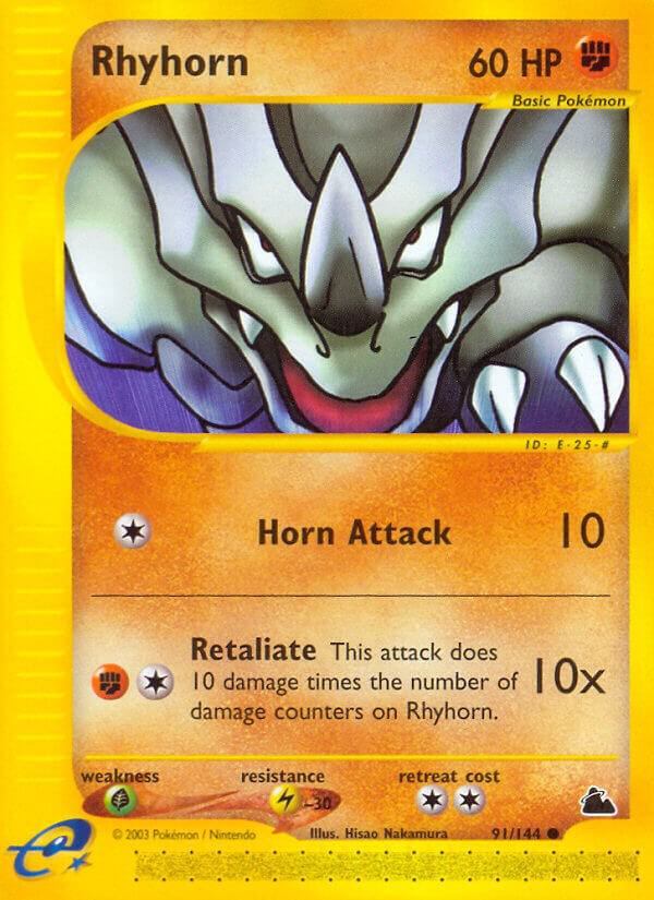 Pokemon Rhyhorn 91/144 Skyridge