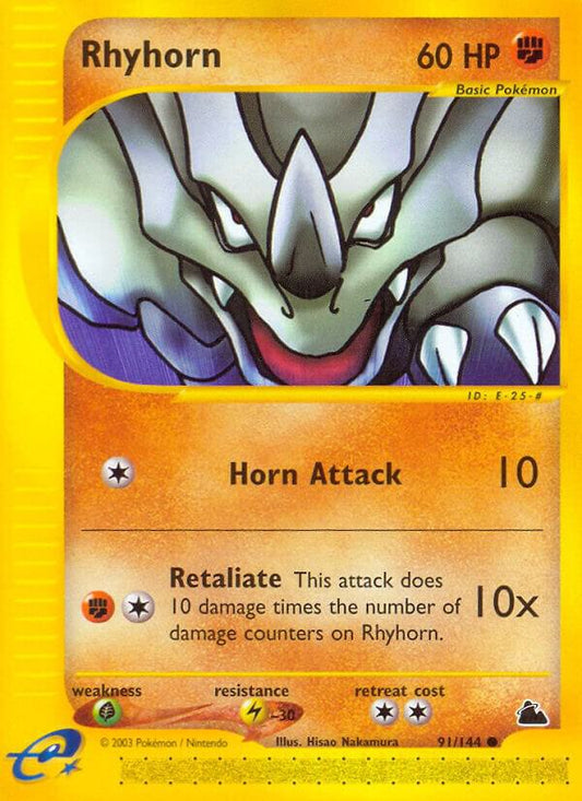 Pokemon Rhyhorn 91/144 Skyridge