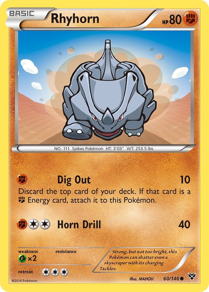 Pokemon Rhyhorn 60/146 XY