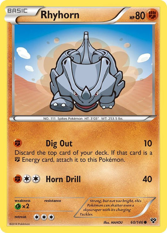 Pokemon Rhyhorn 60/146 XY