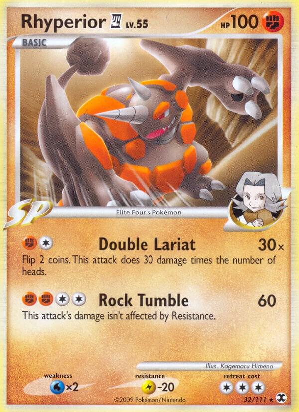 Pokemon Colossal Rhyperior Pokemon Rhyperior E4 32/111 Rising Rivals – Nexus TCG & Collectibles