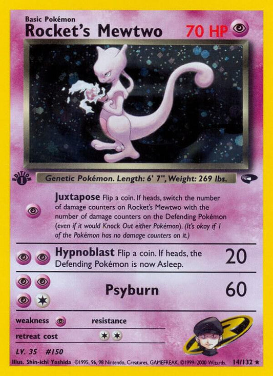 Pokemon  Rocket's Mewtwo 14/132 Gym Challenge