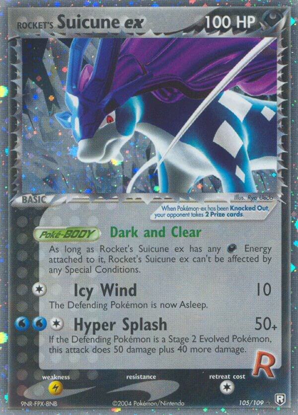 Pokemon Rocket's Suicune ex 105/109 Team Rocket Returns