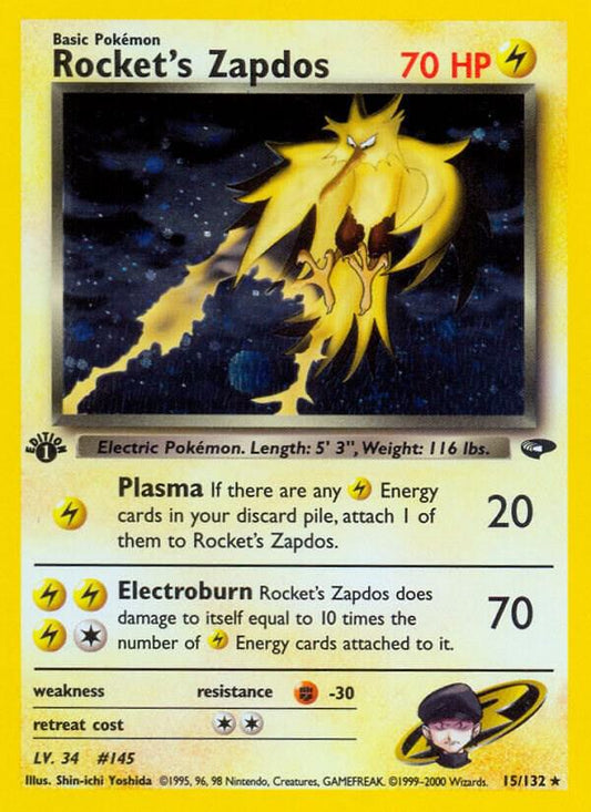 Pokemon  Rocket's Zapdos 15/132 Gym Challenge