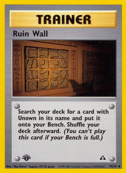 Pokemon Ruin Wall 74/75 Neo Discovery