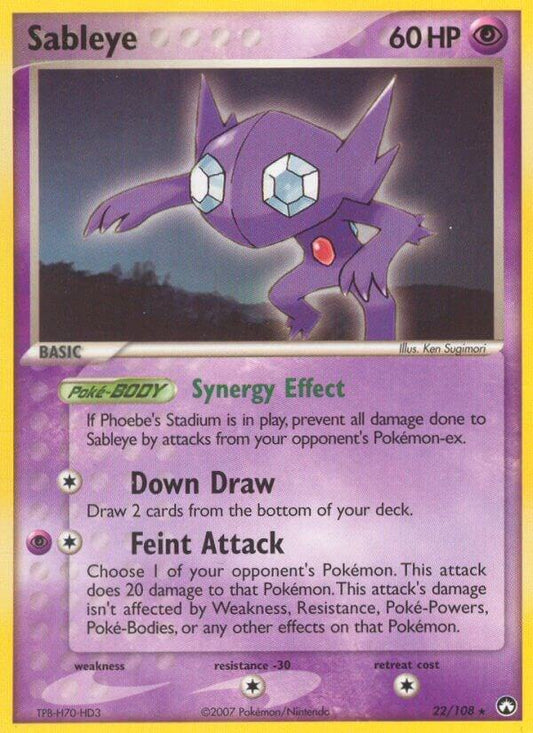 Pokemon Sableye 22/108 Power Keepers