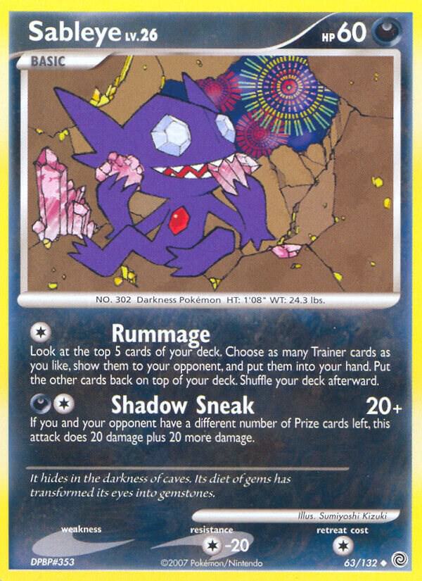 Pokemon Sableye 63/132 Secret Wonders