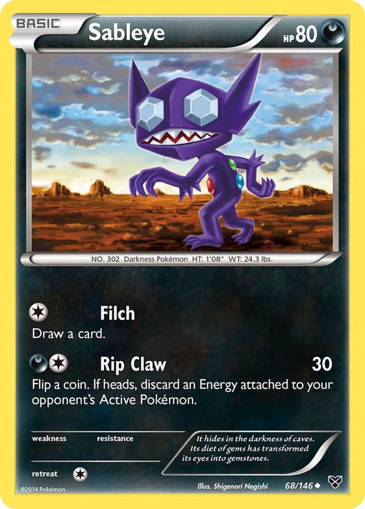 Pokemon Sableye 68/146 XY