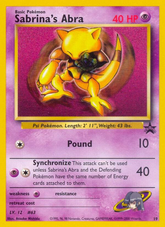 Pokemon Sabrina's Abra #19 WOTC Promo